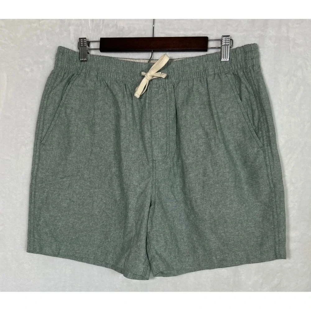 NWT J. CREW Linen Blend Shorts Mens Size L (33x5.5) Light Green Preppy Lagenlook
